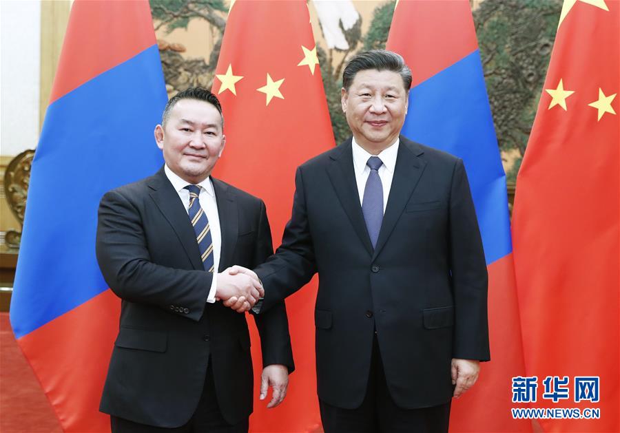 （时政）习近平同蒙古国总统巴特图勒嘎会谈